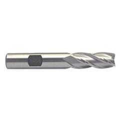 7/16 Dia. x 3-1/4 Overall Length 4-Flute Square End M-42 Cobalt SE End Mill-Round Shank-Center Cut-Uncoated - A1 Tooling