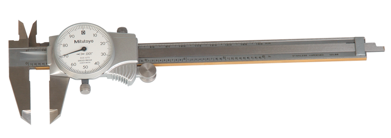 0 - 150mm Measuring Range (0.02mm Grad.) - Dial Caliper - #505-685 - A1 Tooling