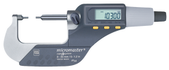 0 - 1.2" / 0 - 30mm Measuring Range - .00005/.001mm Resolution - Friction Thimble - Carbide Face - Electronic Spline Micrometer - A1 Tooling