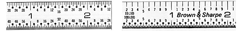 #599-323-1205 - 12'' Long - 5R Graduation - 1/2'' Wide - Chrome Finish Tempered Steel Flexible Rule - A1 Tooling