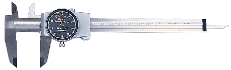 0 - 6'' Measuring Range (.001 Grad.) - Dial Caliper - #599-579-5 - A1 Tooling