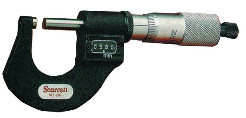 #T216XRL-1 - 0 - 1'' Measuring Range - .0001 Graduation - Ratchet Thimble - Carbide Face - Digital Outside Micrometer - A1 Tooling