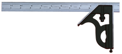 #C434-12-16R - 12'' - 16R Graduation - Chrome Blade - 4 Piece Combination Square Set - A1 Tooling