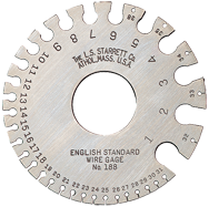 #188 - English Standard: 1 to 36 Gage - Wire Gage - A1 Tooling
