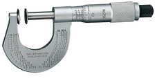 #256MRL-25 -  0 - 25mm Measuring Range - .01mm Graduation - Ratchet Thimble - High Speed Steel Face - Disc Micrometer - A1 Tooling