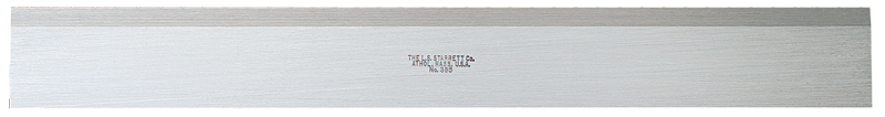 #385-18 - 18'' Long x 1-13/32'' Wide x 11/16'' Thick - Steel Straight Edge With Bevel; No Graduations - A1 Tooling