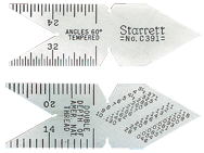 #C396 - Whitworth 55° - 14ths; 20ths; 24ths; 32nds Graduation - Center Gage - A1 Tooling