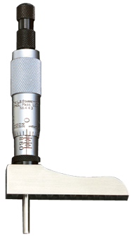 #443Z6RL - 0 - 6'' Measuring Range - Ratchet Thimble - Depth Micrometer with Half Base - A1 Tooling
