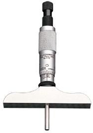 #445AZ9RL - 0 - 9'' Measuring Range - Ratchet Thimble - Depth Micrometer - A1 Tooling