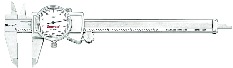 #3202-6 -  0 - 6" Stainless Steel Dial Caliper with .001" Graduation - A1 Tooling