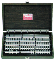 81 Piece - Grade 2+4 - Carbide - Rectangular Gage Block Set in Case - A1 Tooling