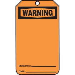 Safety Tag, Warning (Blank), 25/Pk, Cardstock - A1 Tooling