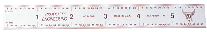 #501-024CT - 24'' Long - 5R Graduation - 3/4'' Wide - Certified Flexible Rule - A1 Tooling