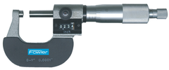 0 - 1'' Measuring Range - .0001" Graduation - Ratchet Thimble - Carbide Face - Digital Outside Micrometer - A1 Tooling