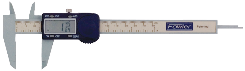 0 - 6" / 0 - 150mm Measuring Range (.0005" / .01mm; fractions in 1/64 increments Res.) - Poly-Cal Electronic Caliper - A1 Tooling