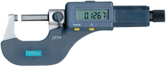 0 - 1"/0 - 25mm Measuring Range - .00005"/.001mm Resolution - Friction Thimble - Carbide Face - Electronic Coolant Proof Outside Micrometer with SPC - A1 Tooling