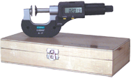 0 - 1"/0 - 25mm Measuring Range - .00005"/.001mm Resolution - Ratchet Thimble - High Speed Steel Face - Electronic Disc Micrometer - A1 Tooling