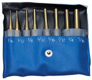 PEC Tools 8 Piece Brass Drive Pin Punch Set -- Includes: 1/16; 3/32; 1/8; 5/32; 3/16; 7/32; 1/4; & 5/16" - A1 Tooling