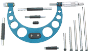 0 - 6'' Measuring Range - .001 Graduation - Ratchet Thimble - Carbide Face - Interchangeable Anvil Micrometer - A1 Tooling