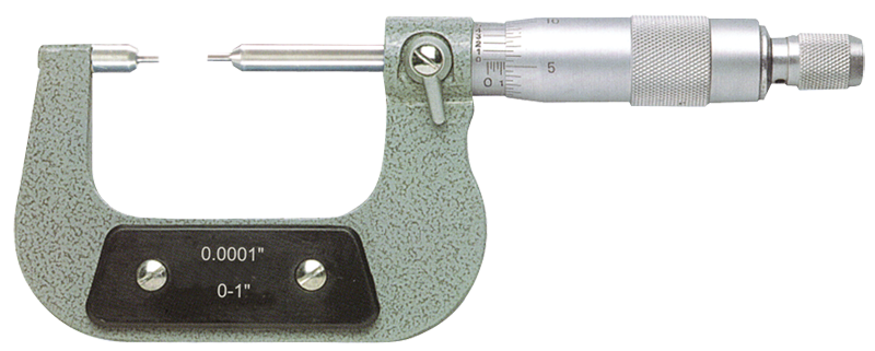 2 - 3'' Measuring Range - .0001 Graduation - Ratchet Thimble - Carbide Face - Spline Micrometer - A1 Tooling