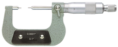 0 - 1'' Measuring Range - .0001 Graduation - Ratchet Thimble - Carbide Face - Spline Micrometer - A1 Tooling