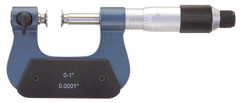 0 - 1'' Measuring Range - .0001 Graduation - Friction Thimble - High Speed Steel Face - Interchangeable Anvil Micrometer - A1 Tooling