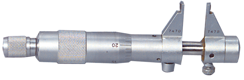 1 - 2'' Measuring Range - .001 Graduation - Ratchet Thimble - Hardened & Ground Face - Inside Micrometer - A1 Tooling