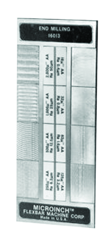 #16014CAL - 8 Specimans for Checking Reaming & Drilling Roughness Results - Microinch Comparator Plate with Certification - A1 Tooling