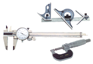 Kit Contains: 0-1" Outside Ratchet Micrometer; 6" Dial Caliper; 4 Piece 12" 4R Combination Square - 6 Piece Layout & Inspection Kit - A1 Tooling