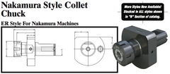 Nakamura Style Collet Chuck (ER Style For Nakamura Machines) - Part #: NK53.3025 - A1 Tooling