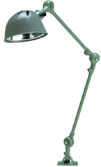 14" Uniflex Machine Lamp; 120V, 60 Watt Incandescent Light, Screw Down Base, Oil Resistant Shade, Gray Finish - A1 Tooling