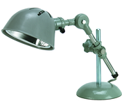 6" Uniflex Machine Lamp; 120V, 60 Watt Incandescent Light, Portable Base, Oil Resistant Shade, Gray Finish - A1 Tooling