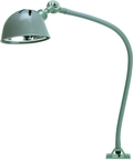 24" Uniflex Machine Lamp; 120V, 60 Watt Incandescent Light, Screw Down Base, Oil Resistant Shade, Gray Finish - A1 Tooling