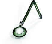 Green-Lite® 5" Racing Green Round LED Magnifier; 43" Reach; Table Edge Clamp - A1 Tooling
