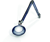 Green-Lite® 5" Spectra Blue Round LED Magnifier; 43" Reach; Table Edge Clamp - A1 Tooling