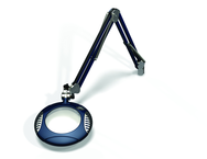 Green-Lite® 6" Spectra Blue Round LED Magnifier; 43" Reach; Table Edge Clamp - A1 Tooling