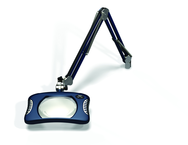 Green-Lite® 7" x 5-1/4"Spectra Blue Rectangular LED Magnifier; 43" Reach; Table Edge Clamp - A1 Tooling