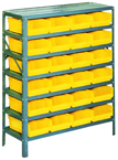 36 x 12 x 48'' (24 Bins Included) - Small Parts Bin Storage Shelving Unit - A1 Tooling
