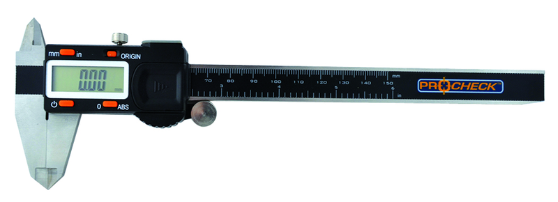 Electronic Digital Caliper -6"/150mm Range - .0005/.01mm Resolution - No Output - A1 Tooling