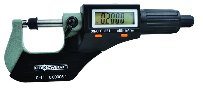 IP40 Electronic Micrometer - 1-2"/50.8mm Range - .00005"/.001mm Resolution - Output S4 Connector - A1 Tooling