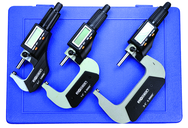 IP40 Electronic Micrometer Set - 0-3"/76.2mm Range - .00005"/.001mm Resolution - Output S4 Connector - A1 Tooling