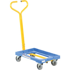 Plastic Dolly W/Handle 500 lb 16 × 24 - Exact Industrial Supply