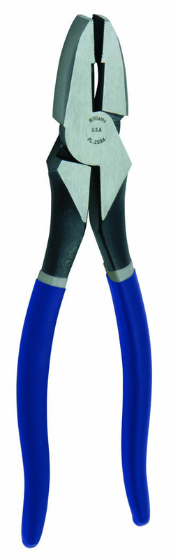 8-1/2" Linesmen Plier w/Side Cutters; Double-Dipped Plastic Handle - A1 Tooling