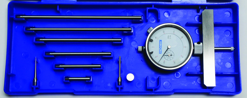 0 - 22" Measuring Range (.001" Grad.) - Dial Depth Gage with 4" Base - A1 Tooling