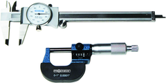 0-1" Outside Micrometer And 0-6" Dial Caliper in Case - A1 Tooling
