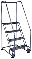 Model 4TR26E4; 4 Steps; 28 x 47'' Base Size - Tilt-N-Roll Ladder - A1 Tooling