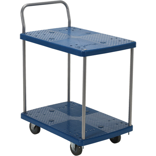 Plastic Platform Truck-2 Shelf 500 lb - Exact Industrial Supply