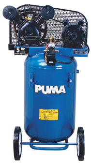 Portable Air Compressors - Model #PK5020VP; 20 Gallon / Vertical Tank; 5HP; 1PH; 115/230V Motor - A1 Tooling