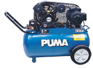 Portable Air Compressors - Model #PK5020; 20 Gallon / Horizontal Tank; 5HP; 1PH; 115/230V Motor - A1 Tooling