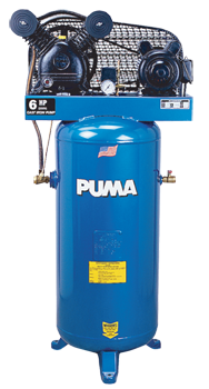 Air Compressors - Model #PP6060V; 60 Gallon / Vertical Tank; 6HP; 1PH; 230V Motor - A1 Tooling